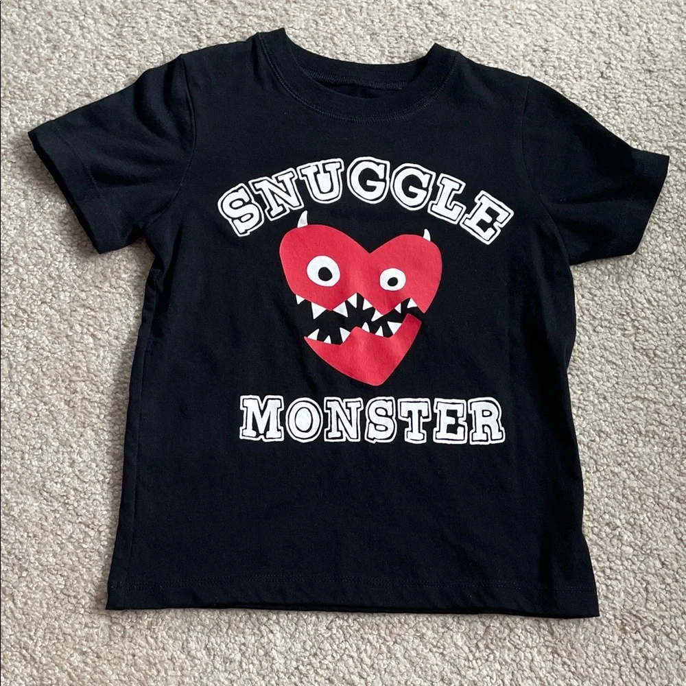 City Streets Snuggle Monster Tee - Black and Red - Picture 1 of 4